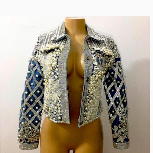 Sold- Embellished Denim Jacket - Picture 1 of 6